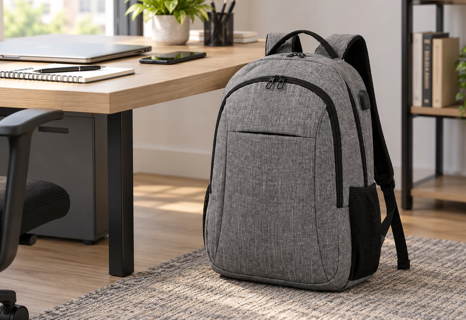 WGX-082 backpack in a professional workspace