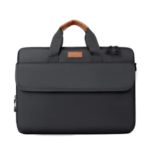 Black WGX-230 water-resistant 15.6-inch laptop briefcase front view